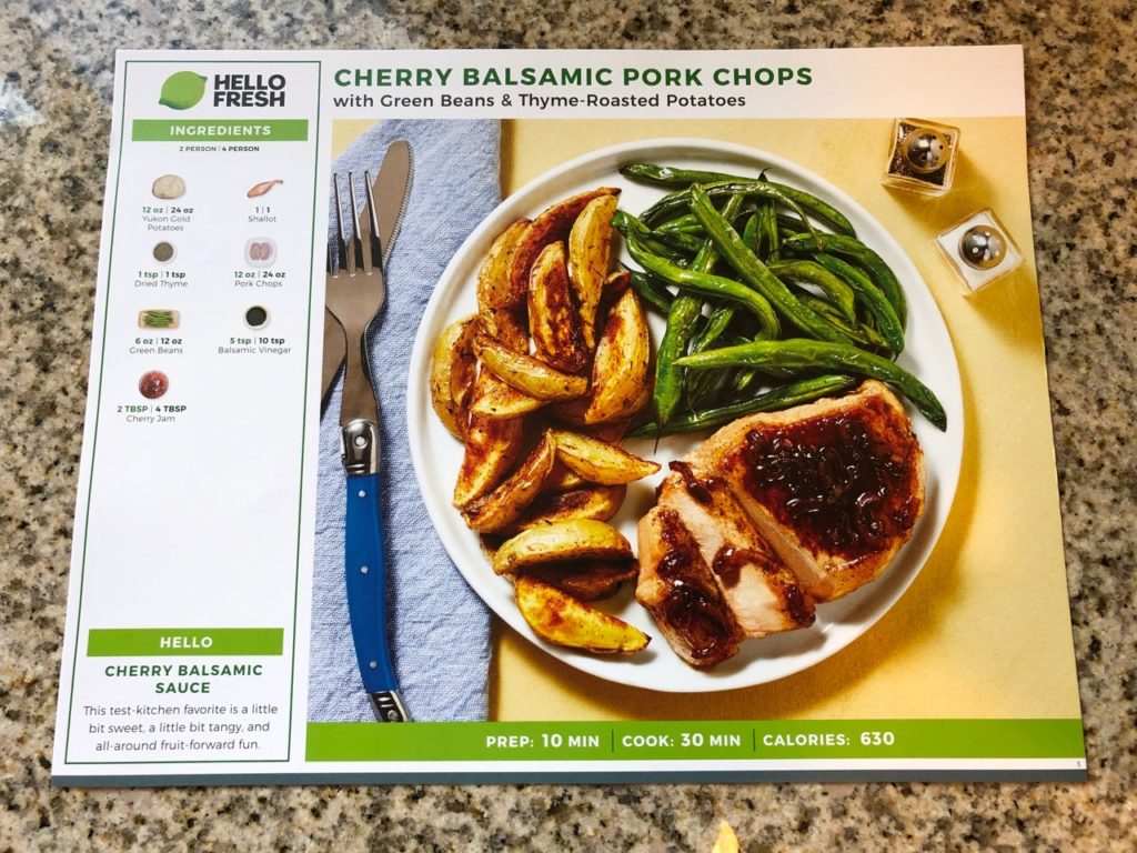 Hello Fresh Basalmic Pork Chop Directions Photo