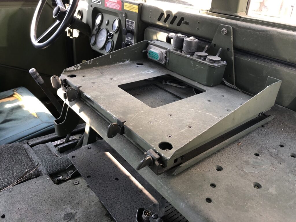 M1097R1 HMMWV front radio tray passenger side