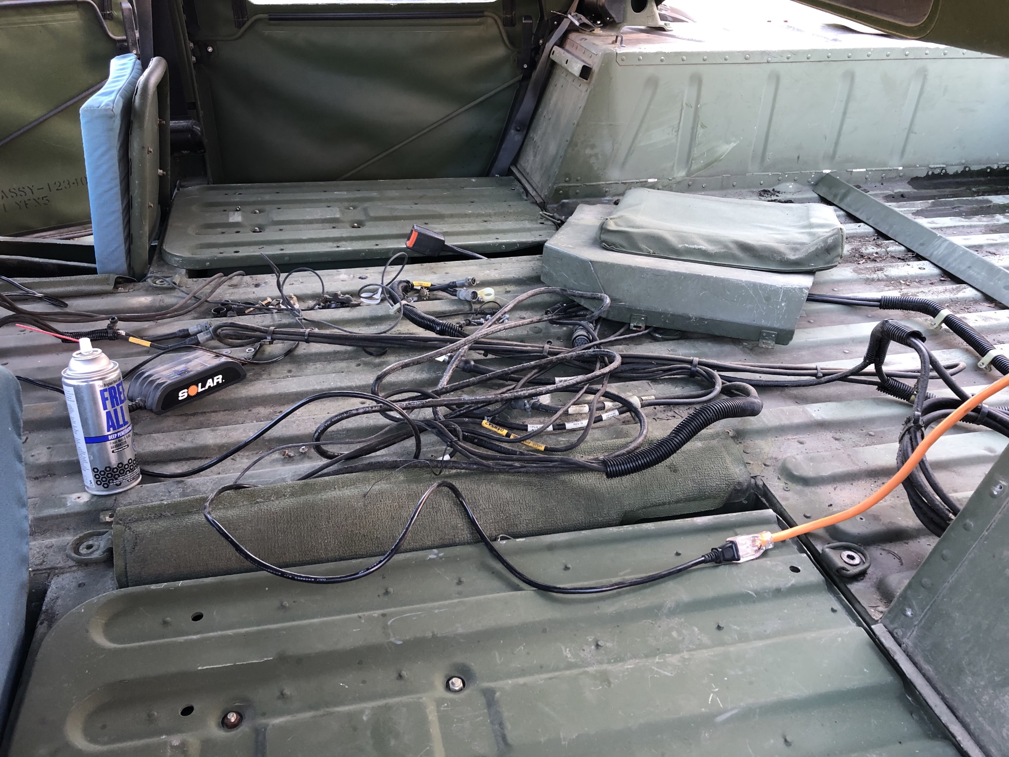 HMMWV Military Radio Cable Removal